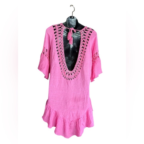Ekouaer Womens pink Cover Up Swimsuit Dress sz M preloved in excellent condition - Picture 3 of 7